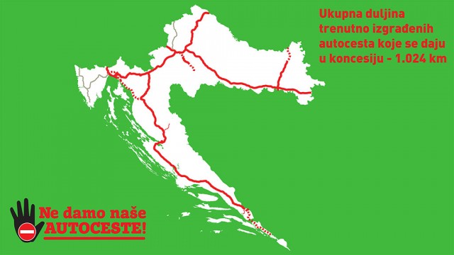 Karta - Hrvatske autoceste