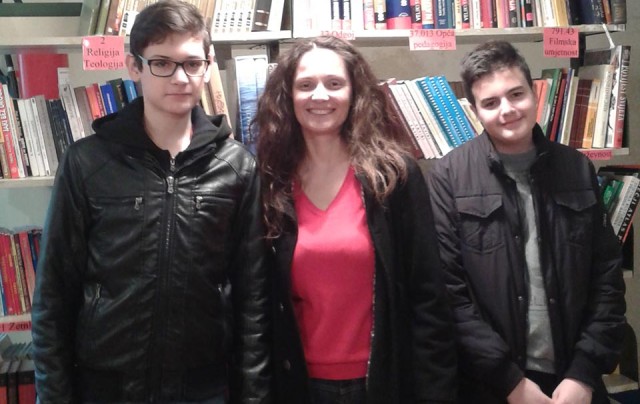 Nikola Jurković, učiteljica Marija Raič Raguž i Ivan Mijoč