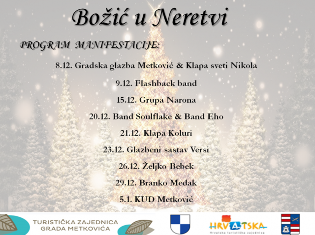 plakat - program, Božić u Neretvi