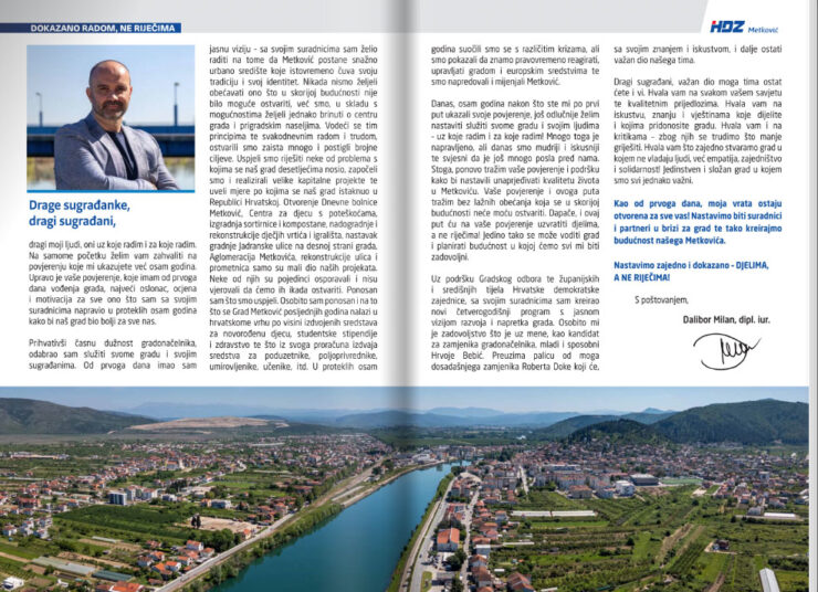 Digitalna brošura gradonačelnika Dalibora Milana