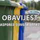 Obavijest komunalni otpad raspored odvoza