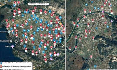 Slika 1. i 2. Broj ulovljenih jedinki na području gradova Opuzena – Ušće i Metkovića