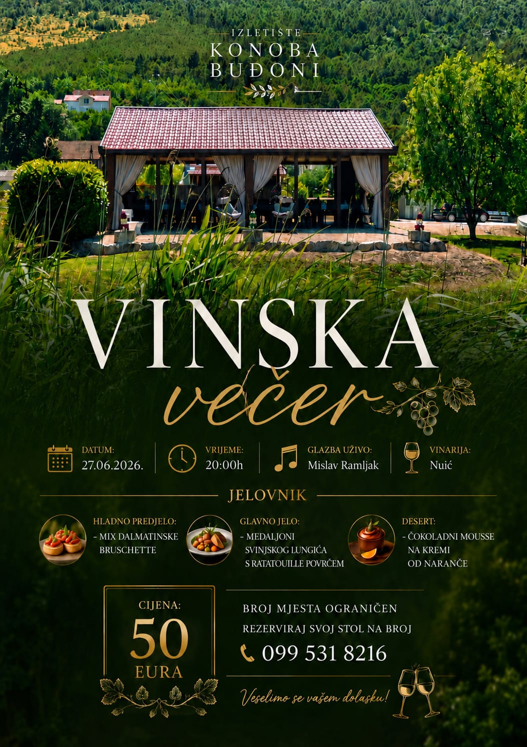 Izletište Konoba Budoni Vinska večer