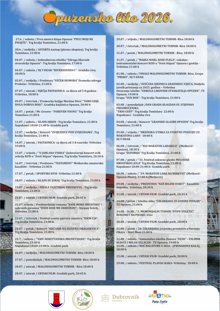 Program Opuzenskog lita 2026.